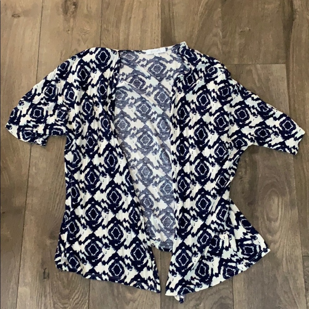 Blue and White Cardigan